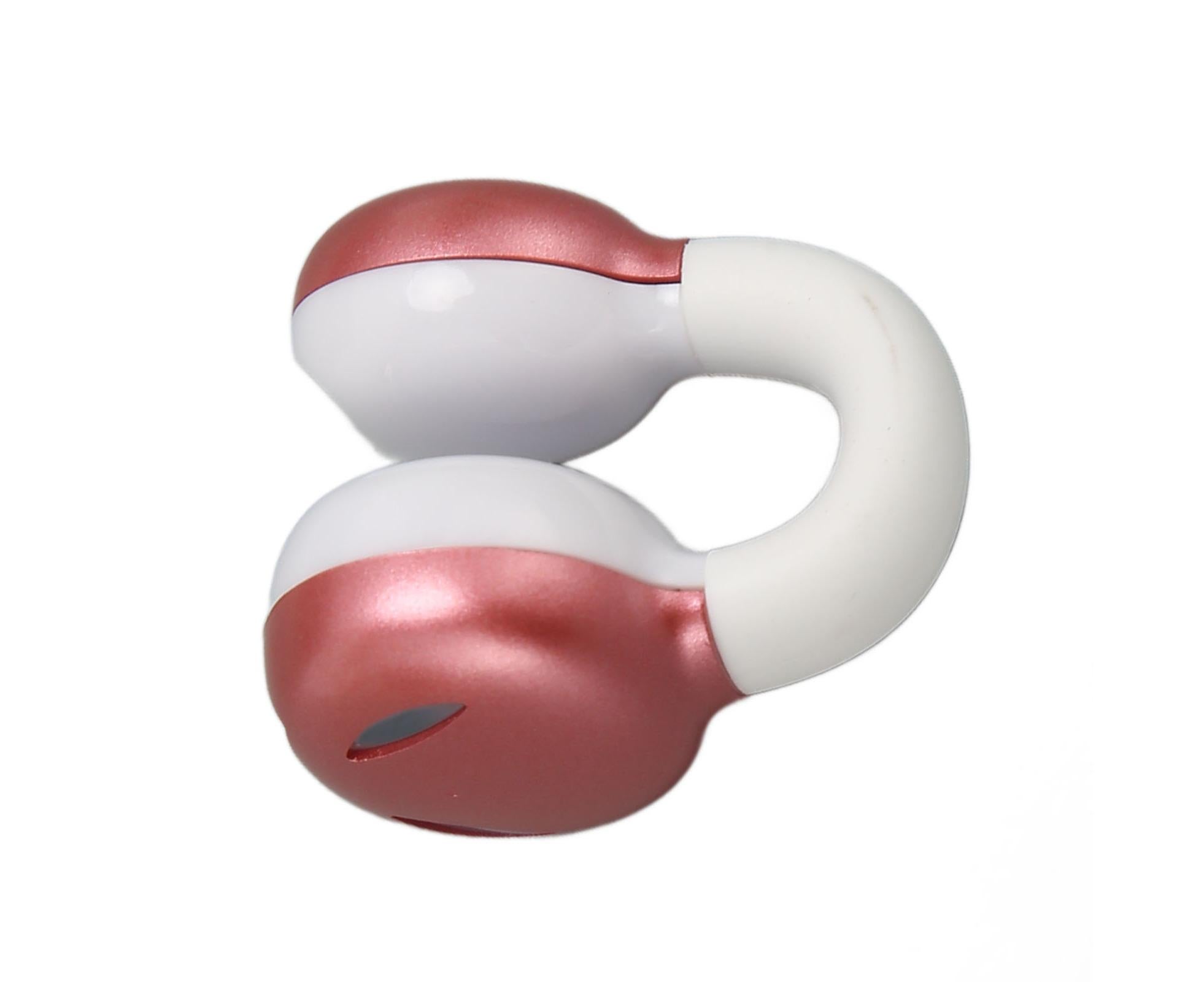 Bluetooth Clip On Earphones HiFi Stereo Noise Cancelling Waterproof Clip On Open Ear Headphones for Sports Music Calling Pink - Image 4