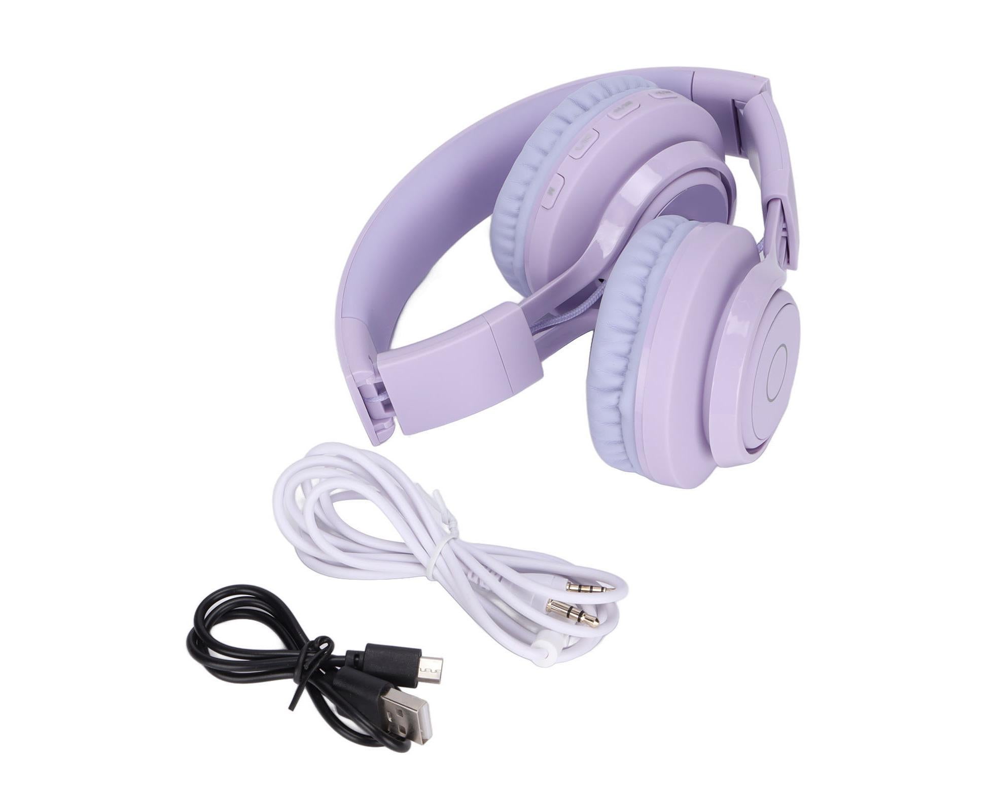 babies Bluetooth Headphones Foldable Ajustable RGB Colorful Light Headset with Mic for babies Study BT06C - Image 7