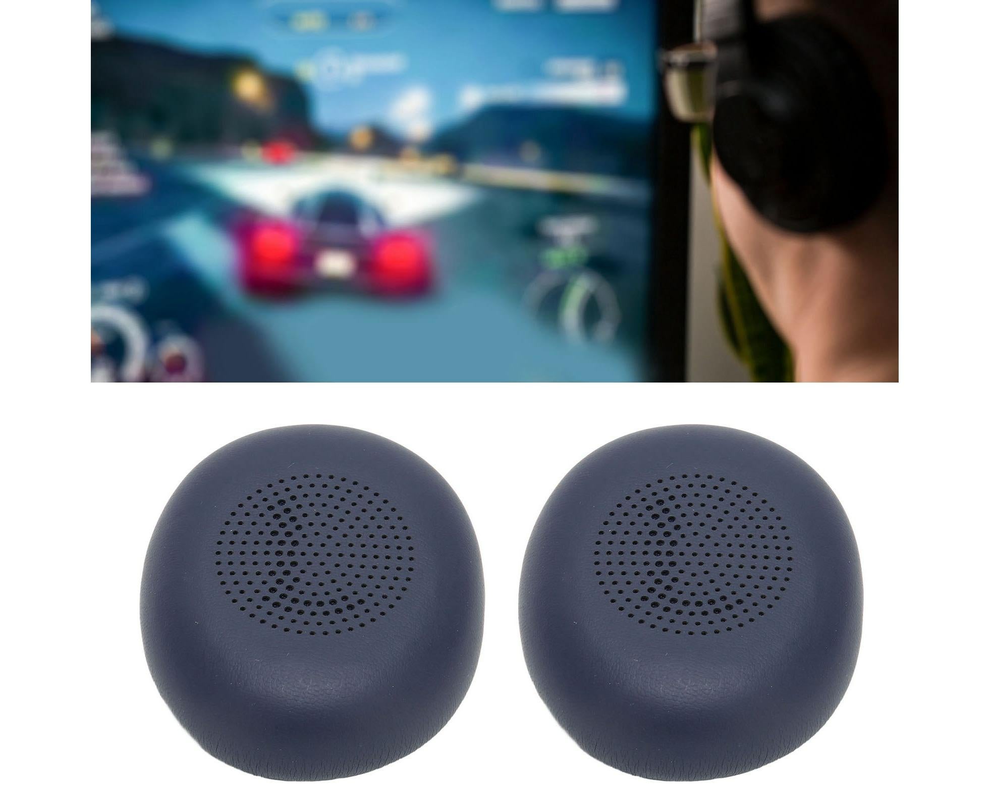 Headphone Earpads Professional Protein Leather Replacement Ear Pad Cushions for Jabra ELITE 45h Headphones Dark Blue - Image 8