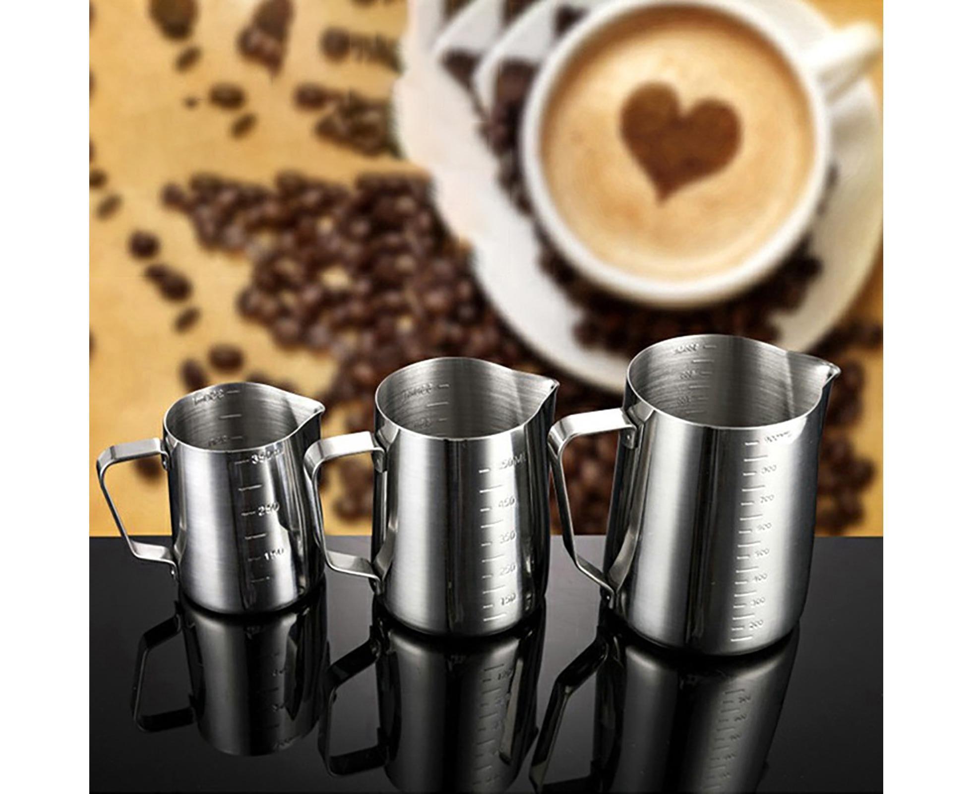 350/600/1000ML Stainless Steel DIY Coffee Jug Milk Frothing Craft Pitcher Cup-S - Image 3