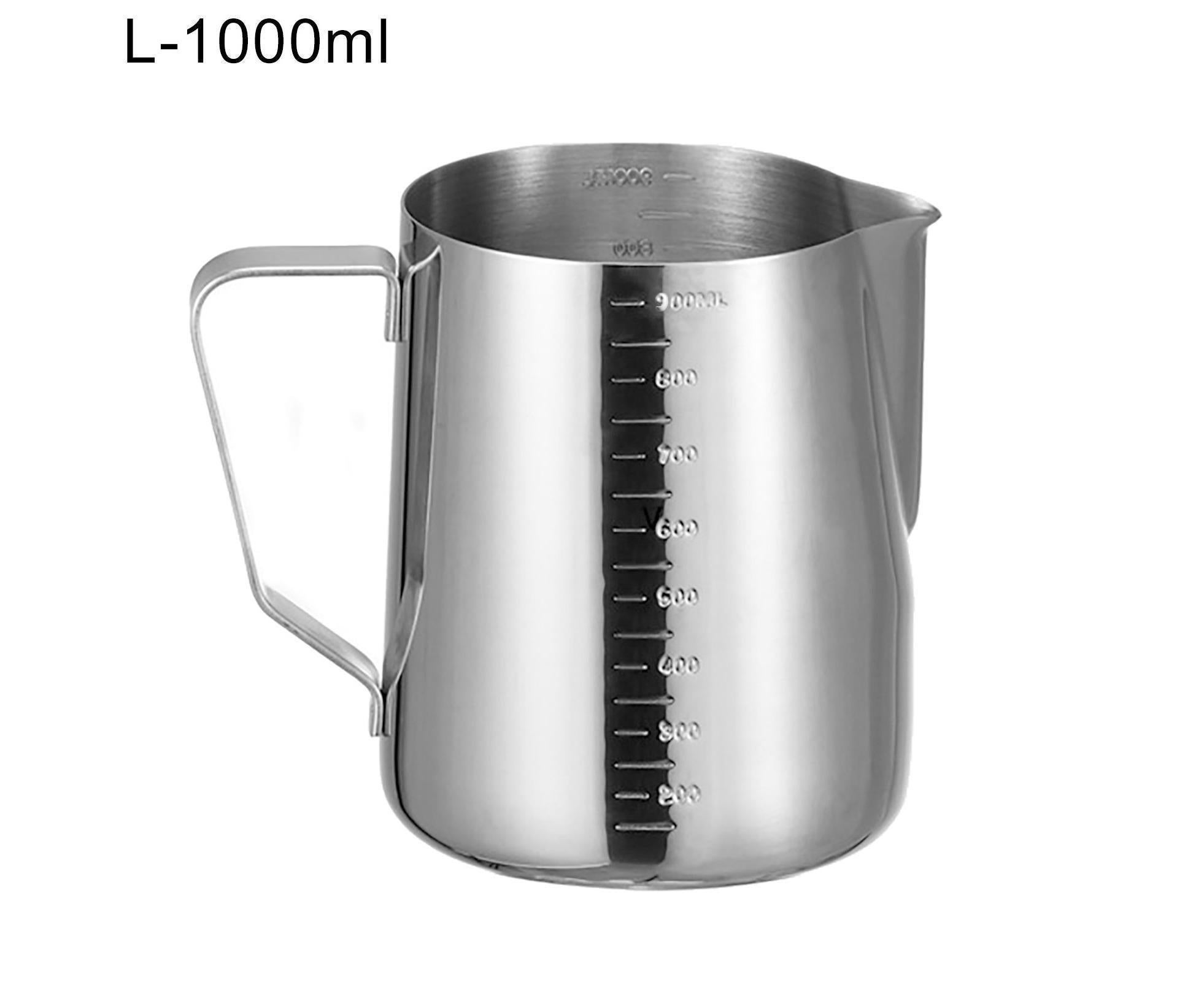 350/600/1000ML Stainless Steel DIY Coffee Jug Milk Frothing Craft Pitcher Cup-S - Image 8