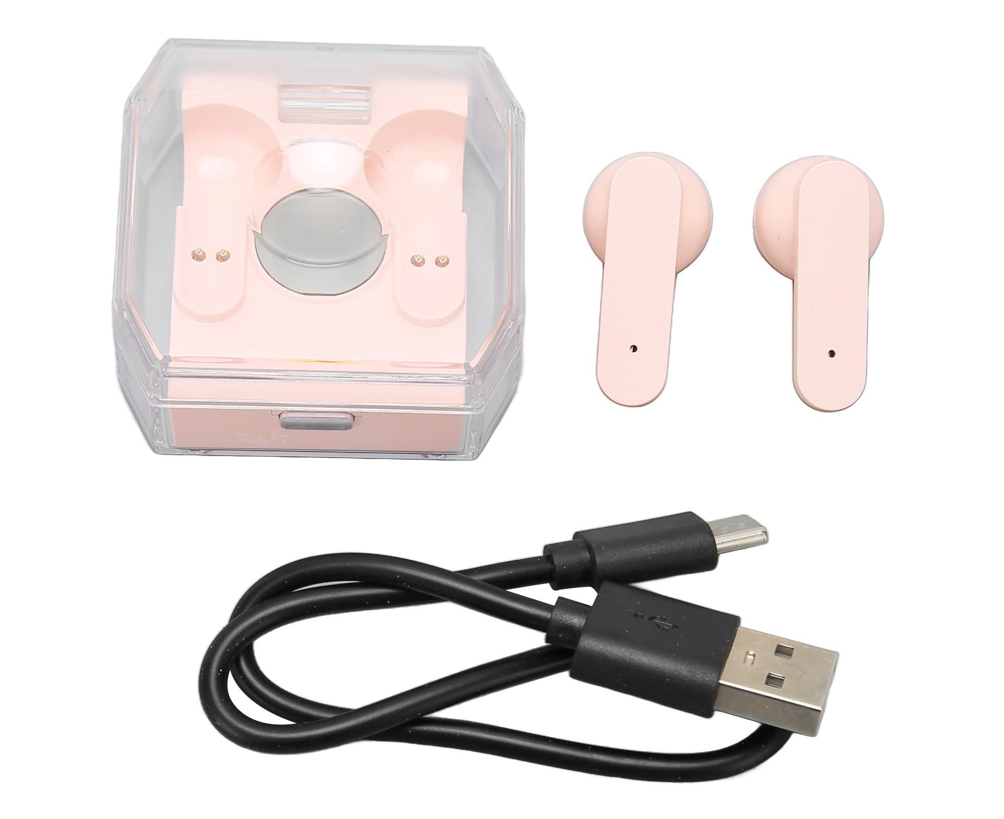 Smart Voice Translator Earbuds Support 144 Languages Online Translation Power Display Translating Headset for Traveling Pink - Image 1