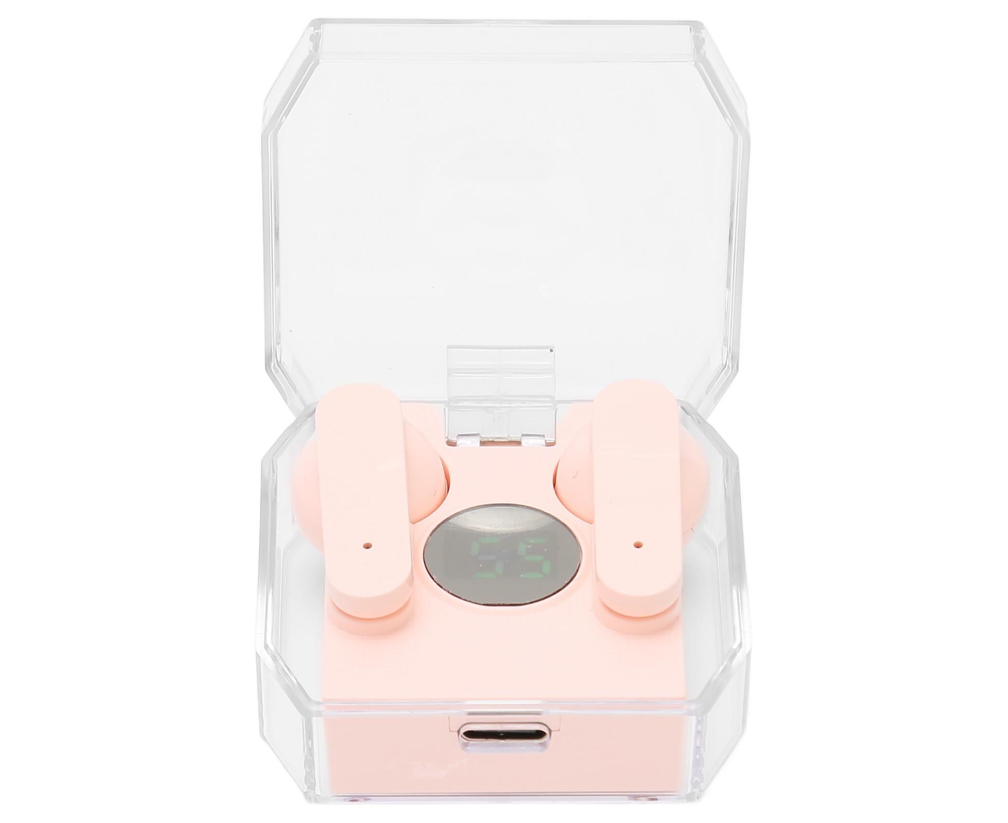 Smart Voice Translator Earbuds Support 144 Languages Online Translation Power Display Translating Headset for Traveling Pink - Image 3