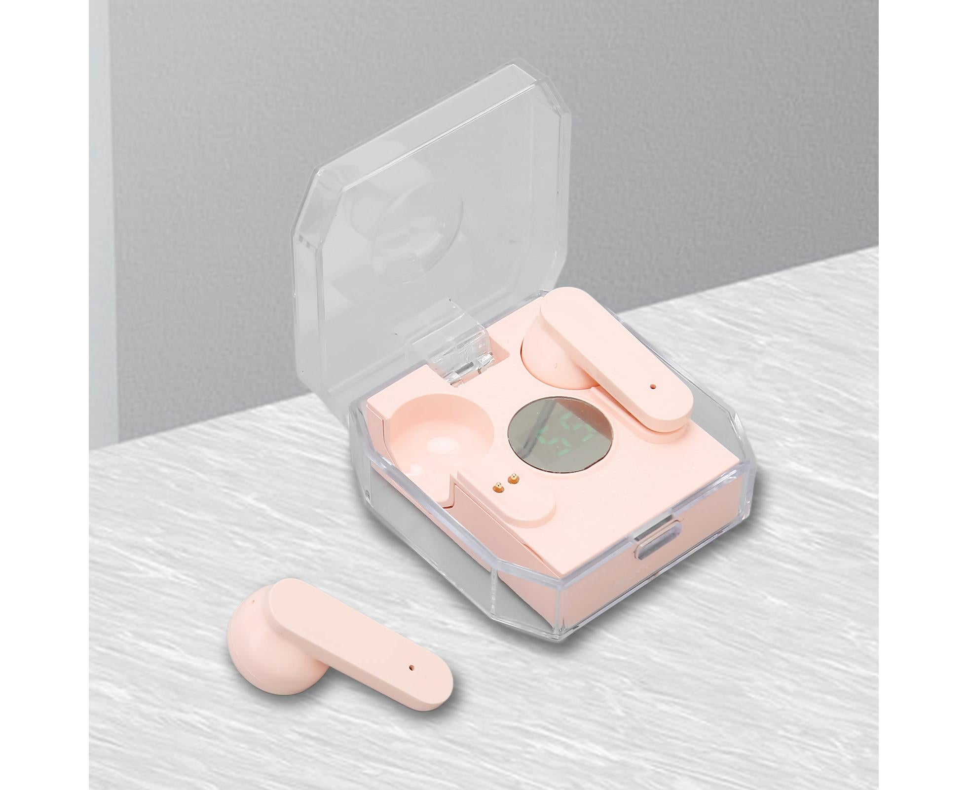 Smart Voice Translator Earbuds Support 144 Languages Online Translation Power Display Translating Headset for Traveling Pink - Image 8
