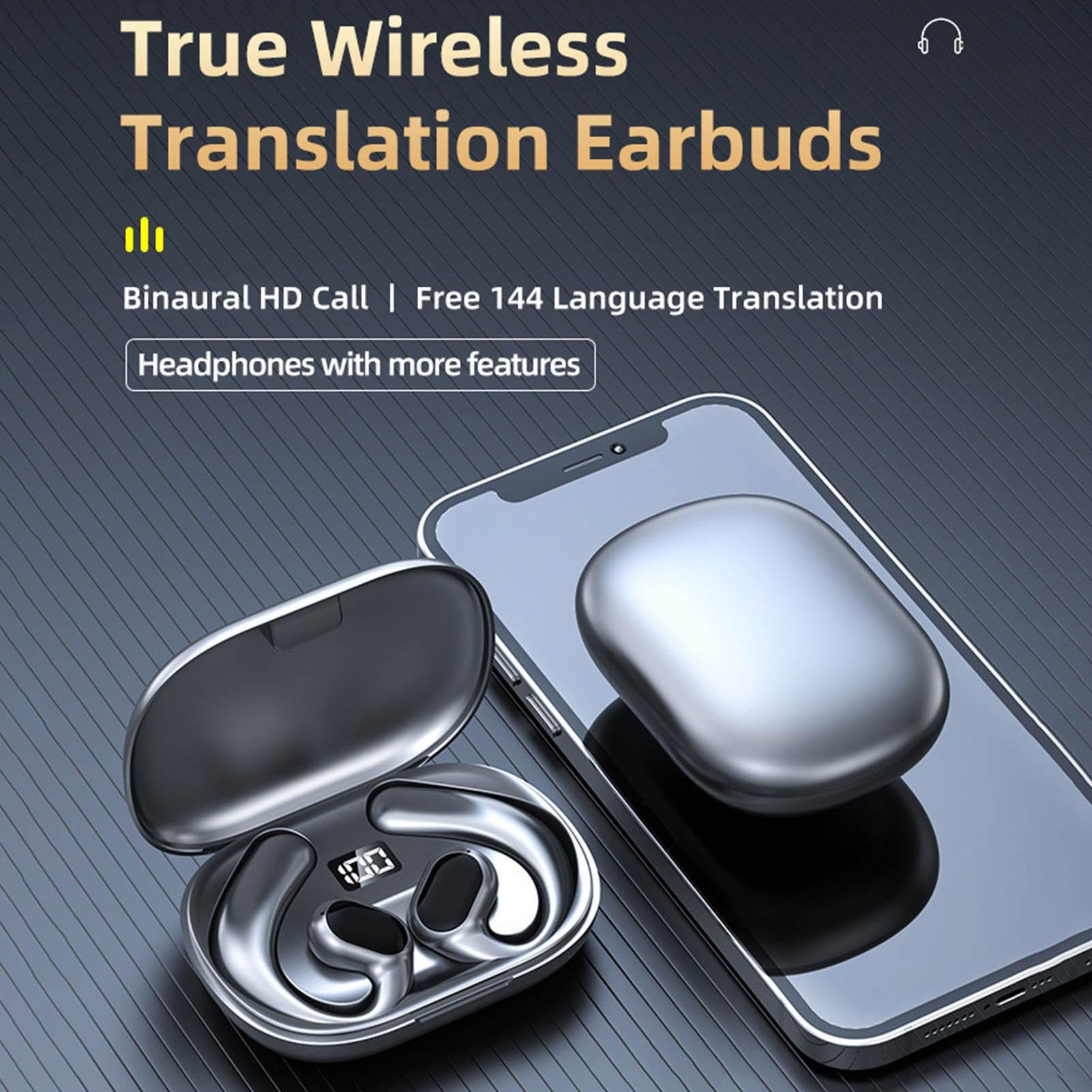 Language Translator Earbuds Multifunction Noise Reduction 144 Kinds Languages Real Time Translation Headphone Black - Image 4
