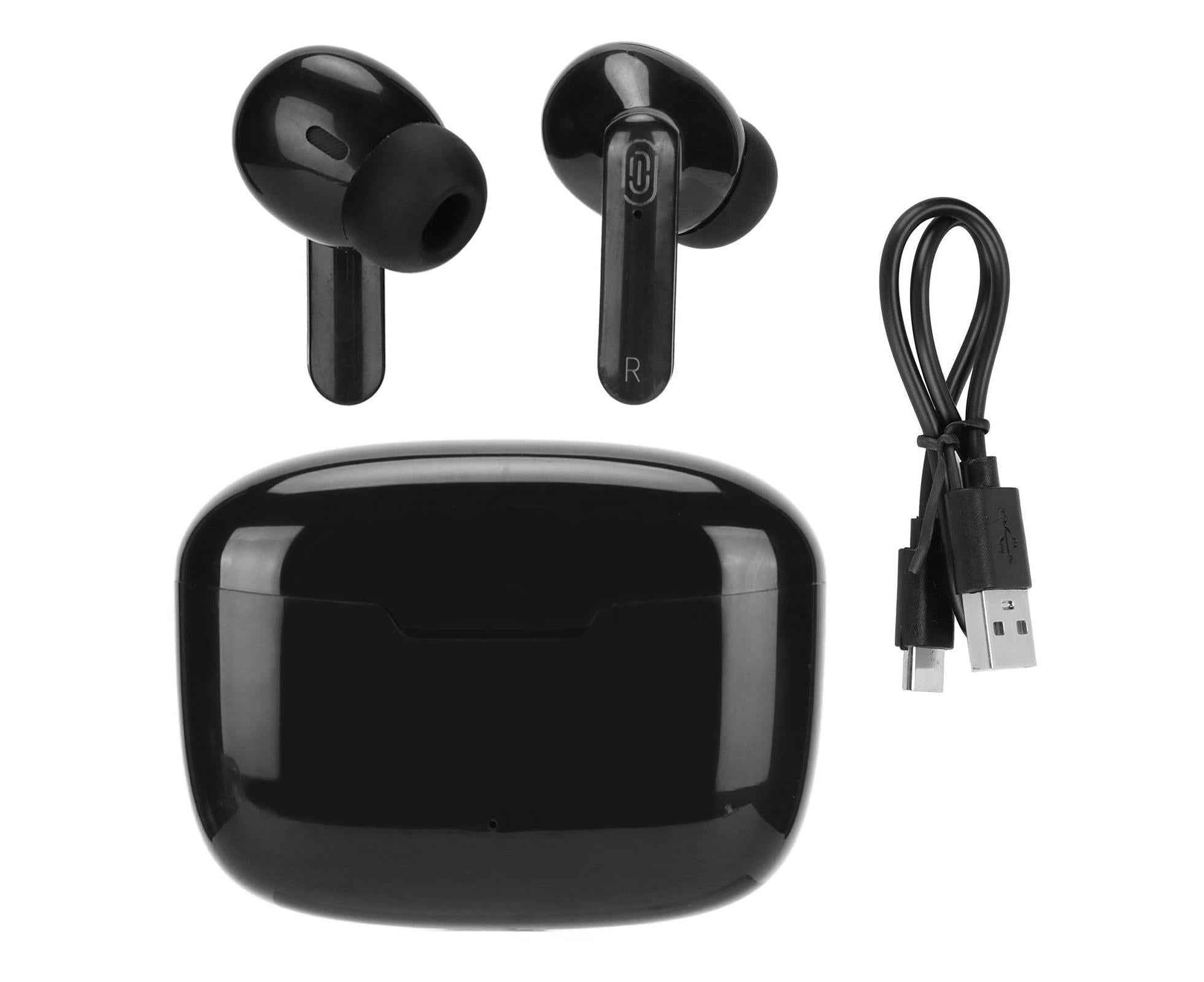 Language Translator Earbuds Multifunction 144 Languages Bluetooth Device for Travel Shopping Black - Image 1