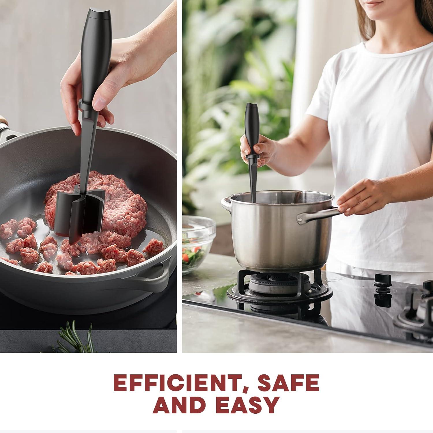 Meat Grinder, Hamburger Grinder, Masher and Burger Masher Premium Heat Resistant Burger Meat Grinder - Image 6