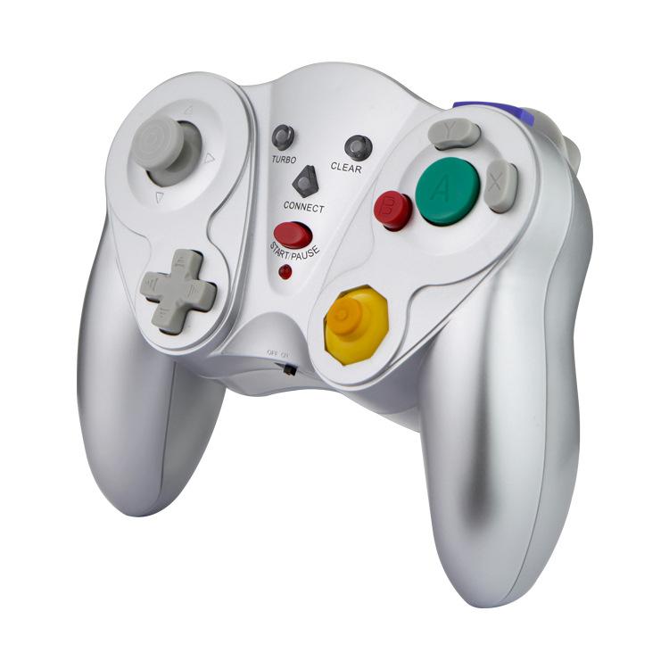 Wireless Game Controller for GC - 2.4Ghz Gamepad with Turbo & Vibration - Compatible with GC Console - Silver - Image 2