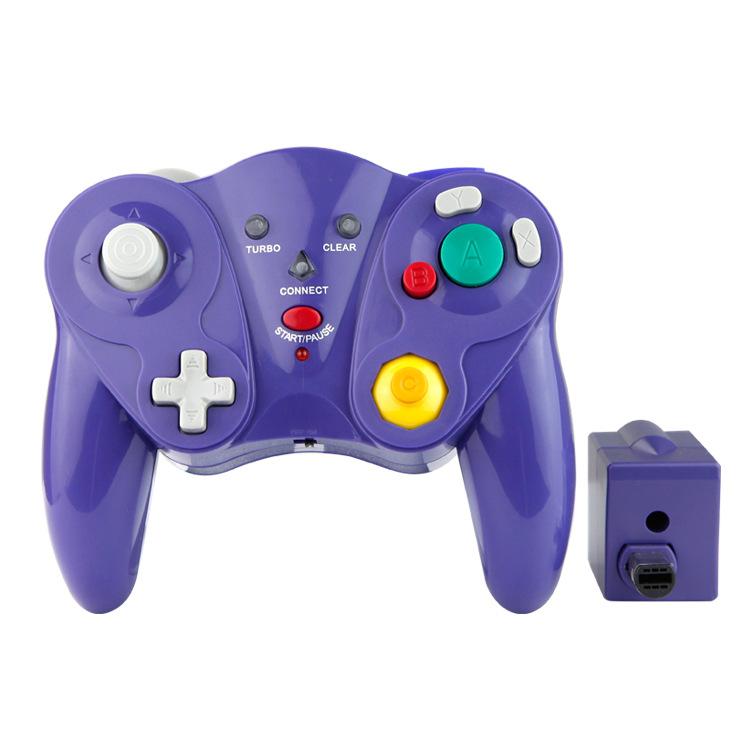Wireless Game Controller for GC - 2.4Ghz Gamepad with Turbo & Vibration - Compatible with GC Console - Purple - Image 1