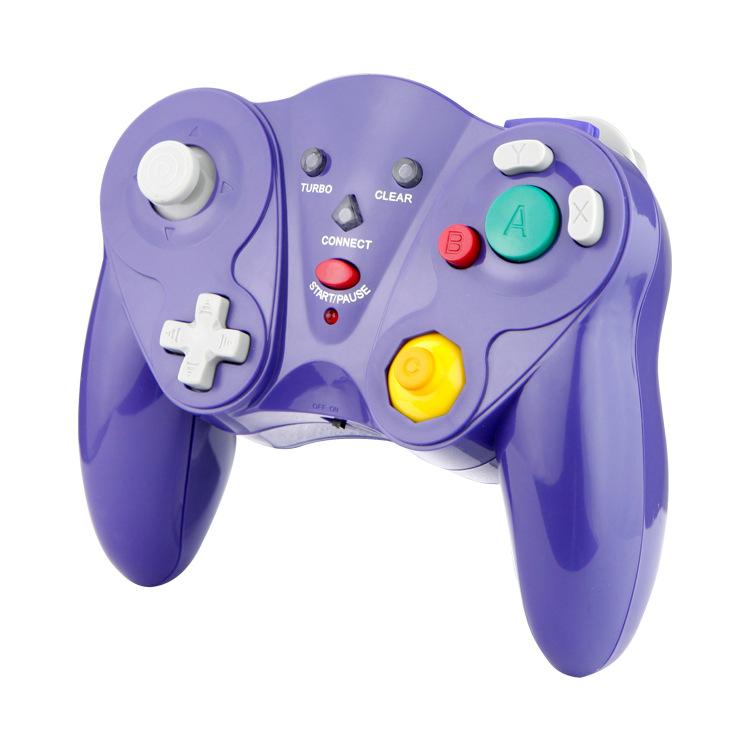 Wireless Game Controller for GC - 2.4Ghz Gamepad with Turbo & Vibration - Compatible with GC Console - Purple - Image 2