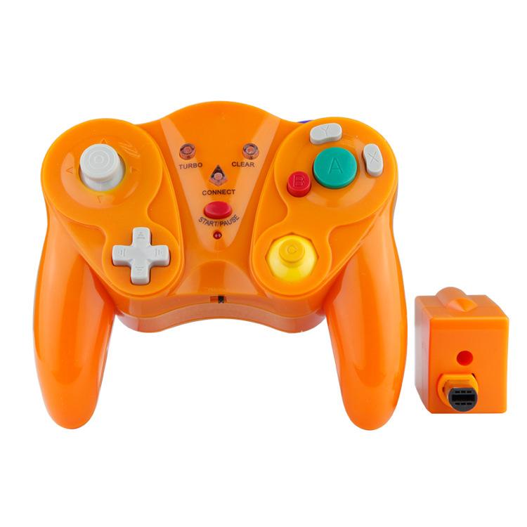 Wireless Game Controller for GC - 2.4Ghz Gamepad with Turbo & Vibration - Compatible with GC Console - Orange - Image 1