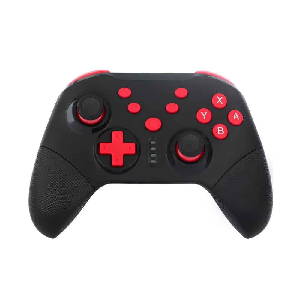 Wireless Game Controller for Switch,PC,Android & PS3 - Pro Gaming Gamepad with Bluetooth,Turbo & Vibration - Black Red - Image 1
