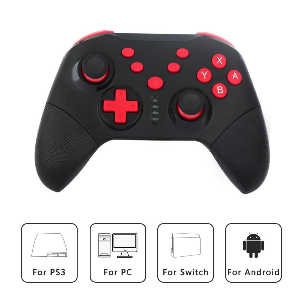 Wireless Game Controller for Switch,PC,Android & PS3 - Pro Gaming Gamepad with Bluetooth,Turbo & Vibration - Blue Black - Image 3