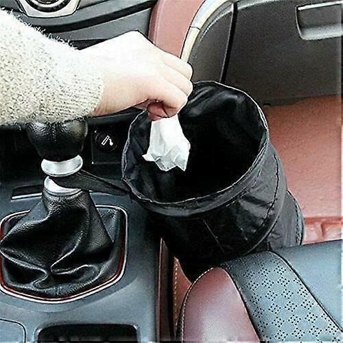 Black Portable Collapsible Car Bin | Trash Can| Bin| Car Bin | Car Accessories | Rubbish Bin | Car Gadgets | Storage Basket | Pop-up Leak Proof Trash - Image 5