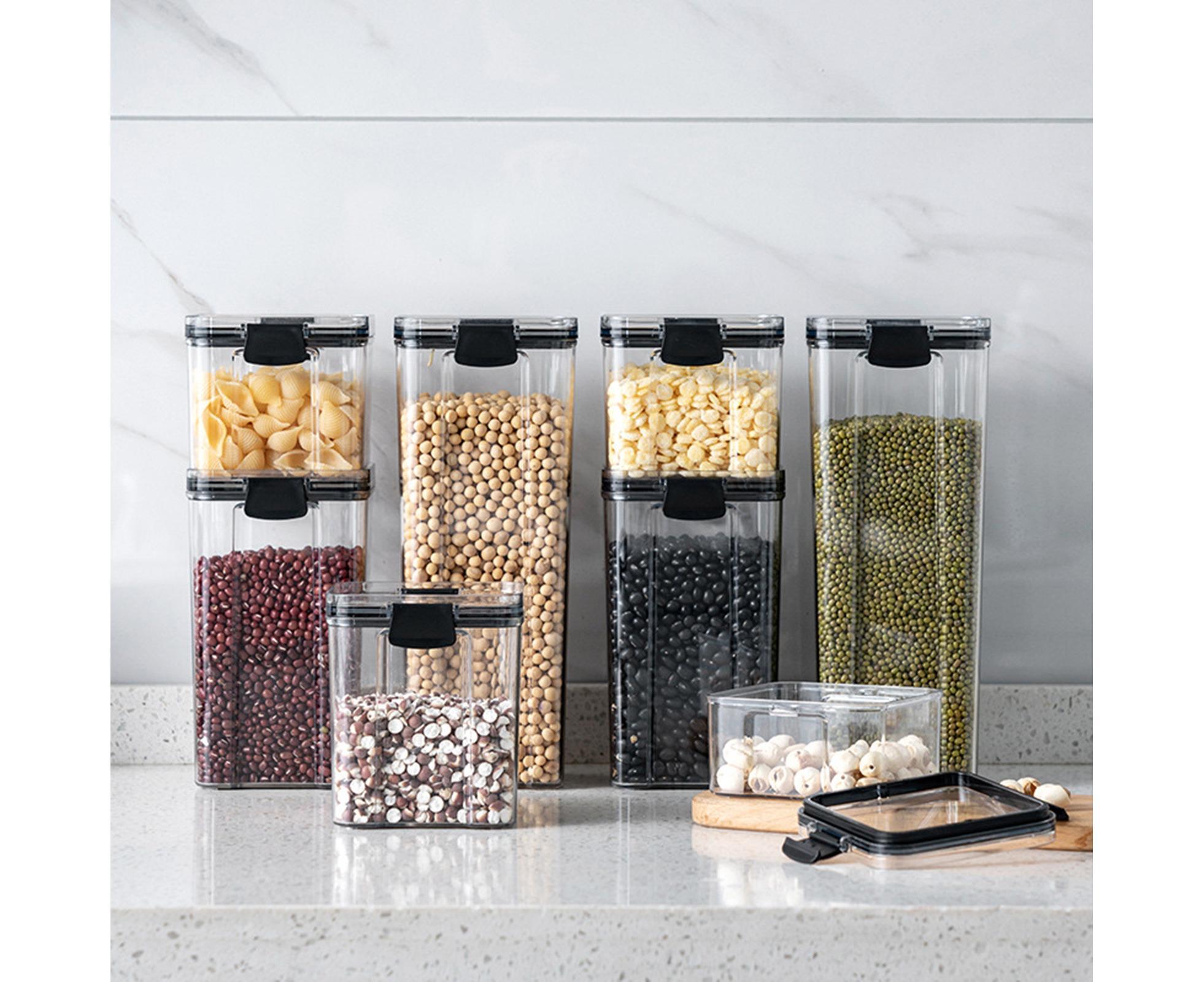 Clear Food Storage Box Container Moisture Proof Grain Bottle Jar Kitchen Supply-2 - Image 4
