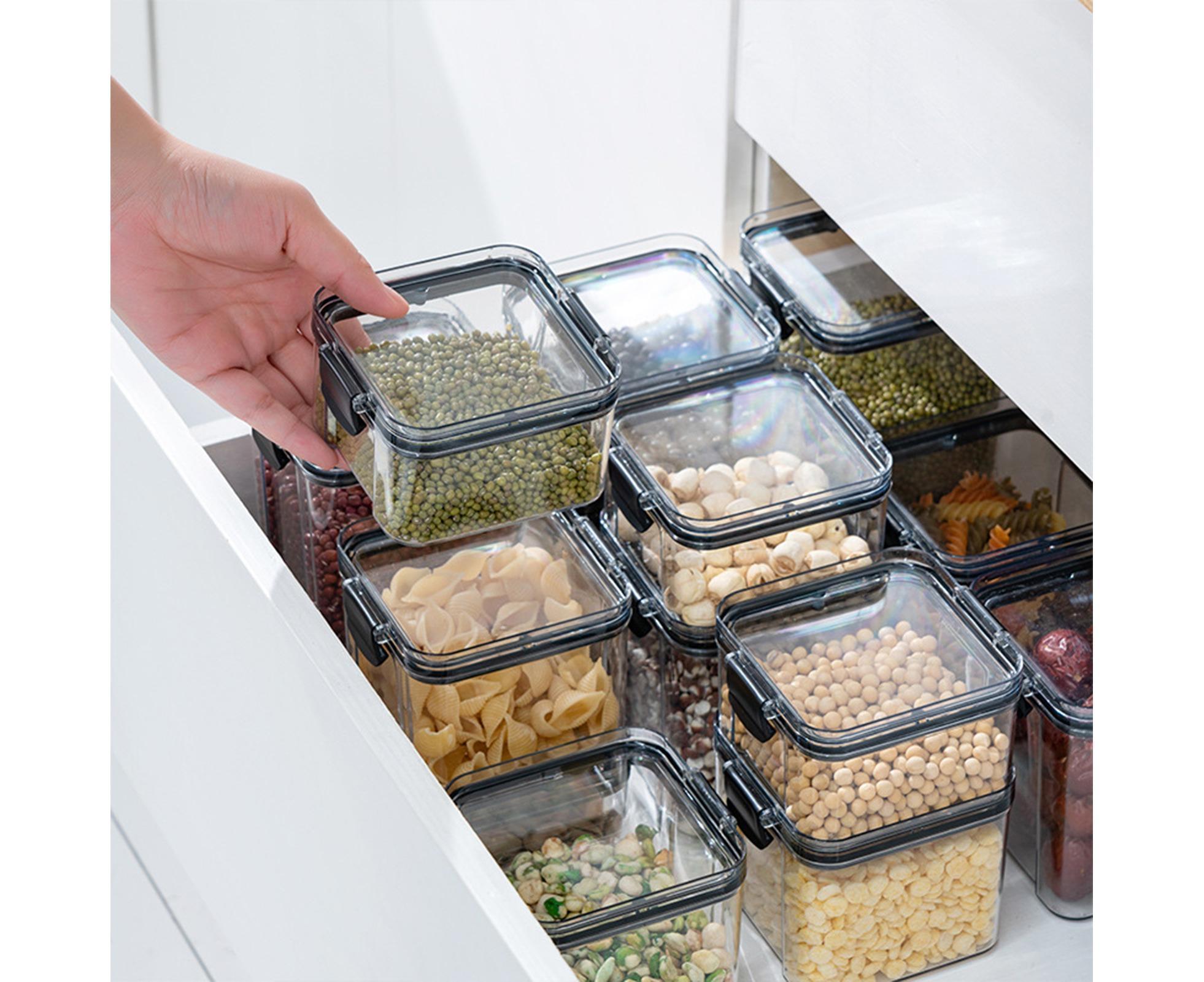 Clear Food Storage Box Container Moisture Proof Grain Bottle Jar Kitchen Supply-2 - Image 5