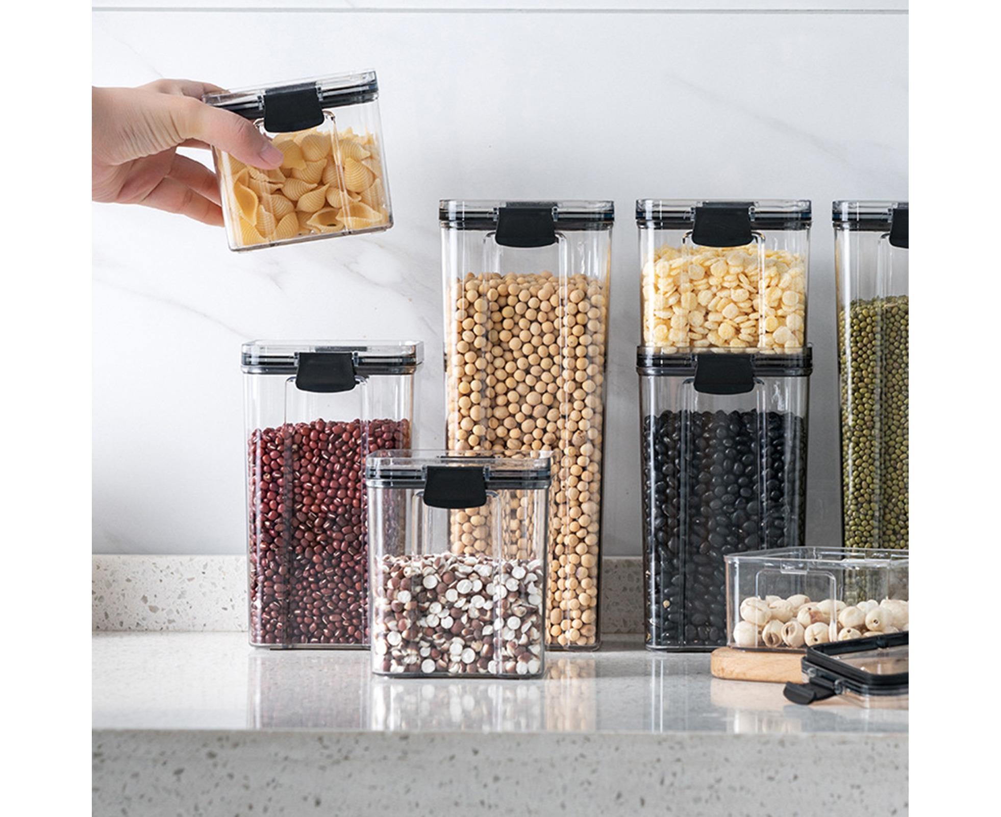 Clear Food Storage Box Container Moisture Proof Grain Bottle Jar Kitchen Supply-2 - Image 6