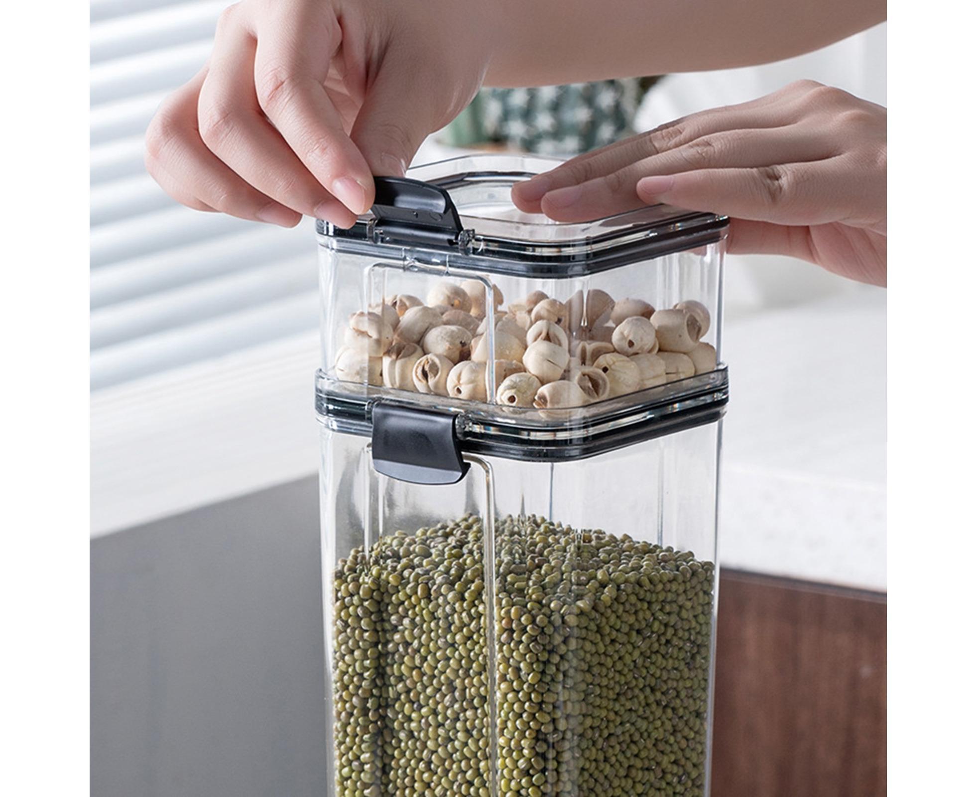 Clear Food Storage Box Container Moisture Proof Grain Bottle Jar Kitchen Supply-2 - Image 8