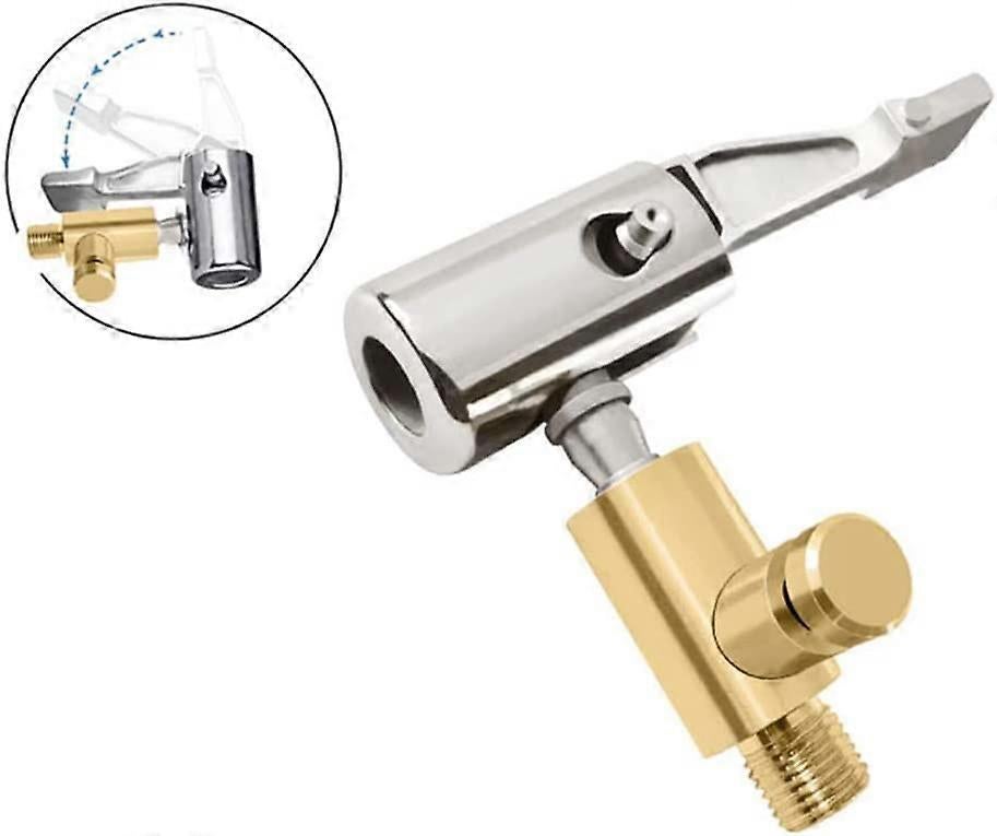 Car Tire Valve Adapter,iSpchen Portable Car Tire Inflator Mouthpiece Threaded Mouth Adapter Car Air Pump Connector Accessories Not Deflate - Image 1