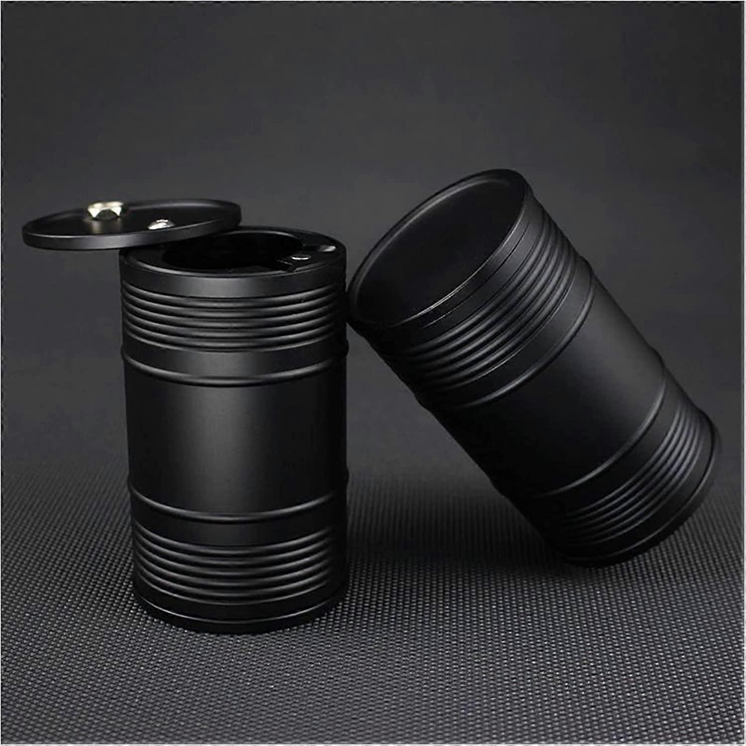 Interior accessories PRECISION WORK Car Ashtray Fit For Car Oil Barrel Metal Ash Tray In Car Ashtrays Cup Holder Fit For Auto Accessories Interior Dec - Image 2