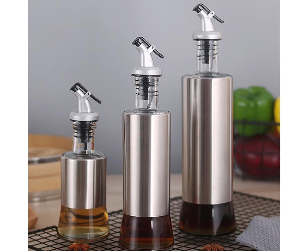 200/350/500ml Stainless Steel Oil Vinegar Bottle Dispenser Cruet Kitchen Gadget-200ML - Image 4