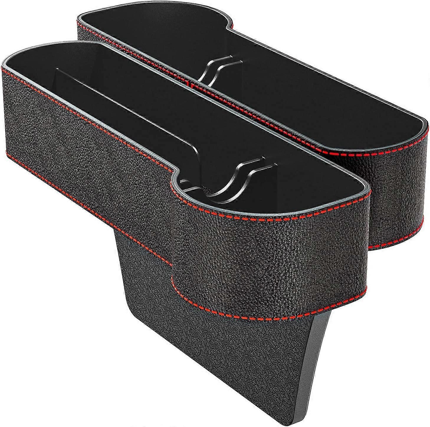 2pcs Car Front Seat Organizer Interior Storage Accessories Car Trunk Organizer Side Gap PU Leather for Side Storage Box - Image 3