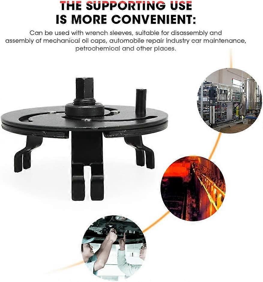 Car Accessory 100-170mm Adjustable 3 Jaw Fuel Tank Lid Wrench Tank Cover Oil Pump Cap Removal Wrench Tool - Image 2