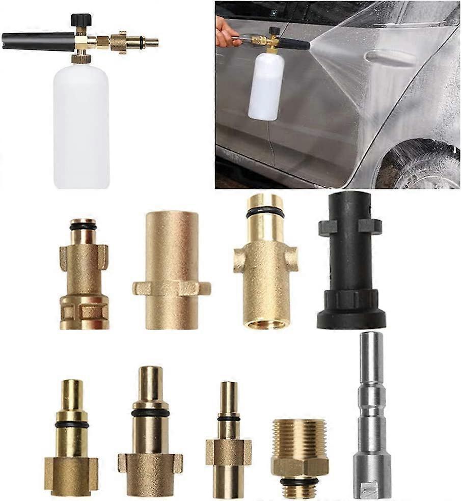 Snow Foam Lance Car Washer Soap Foamer Adjustable Foam Nozzle Sprayer, Thread Adaptor for High Pressure Wash Machine Accessories Car Spray Gun Connect - Image 3