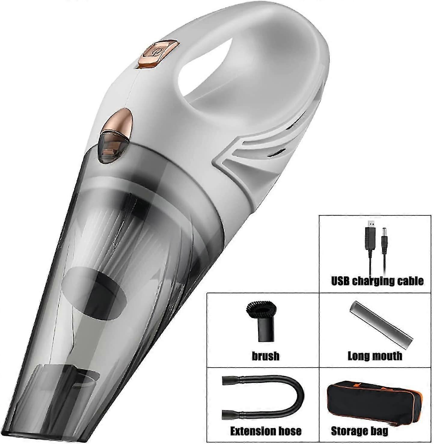 Car Vacuum Cleaner Portable Usb Handheld Vacuum For Home Car Dry Cleaning - Image 2