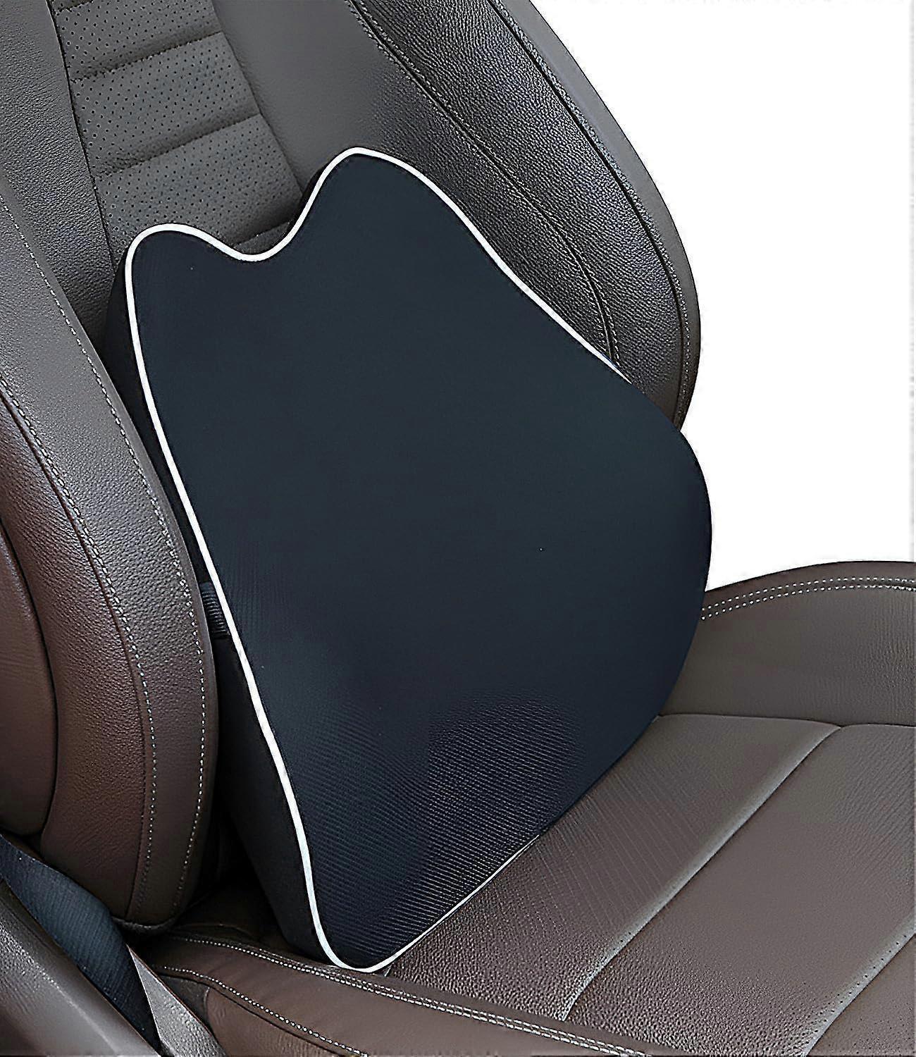 Comfort Lumbar Support Cushion Back Support Pillow Breathable Vehicle Seat Back Support Black - Image 1