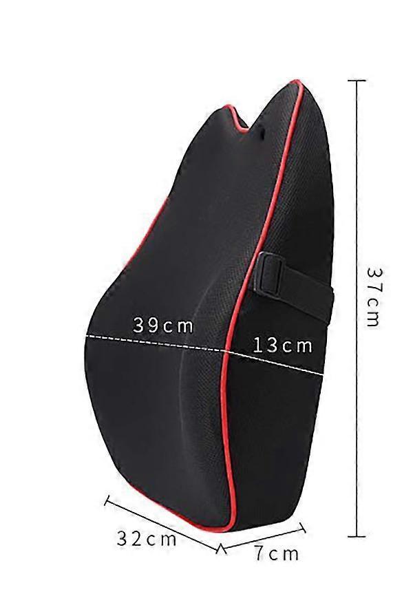 Comfort Lumbar Support Cushion Back Support Pillow Breathable Vehicle Seat Back Support Black - Image 2