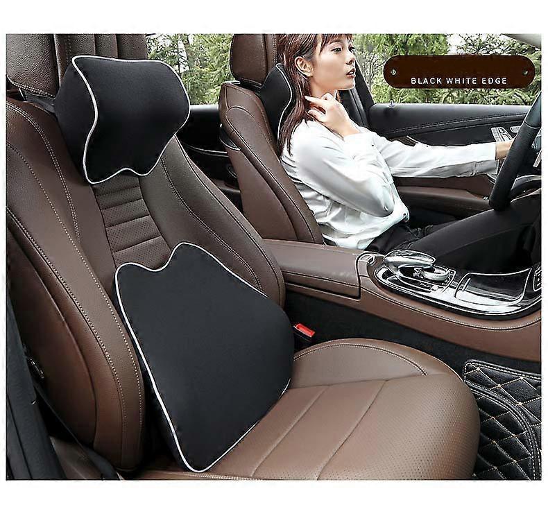 Comfort Lumbar Support Cushion Back Support Pillow Breathable Vehicle Seat Back Support Black - Image 3