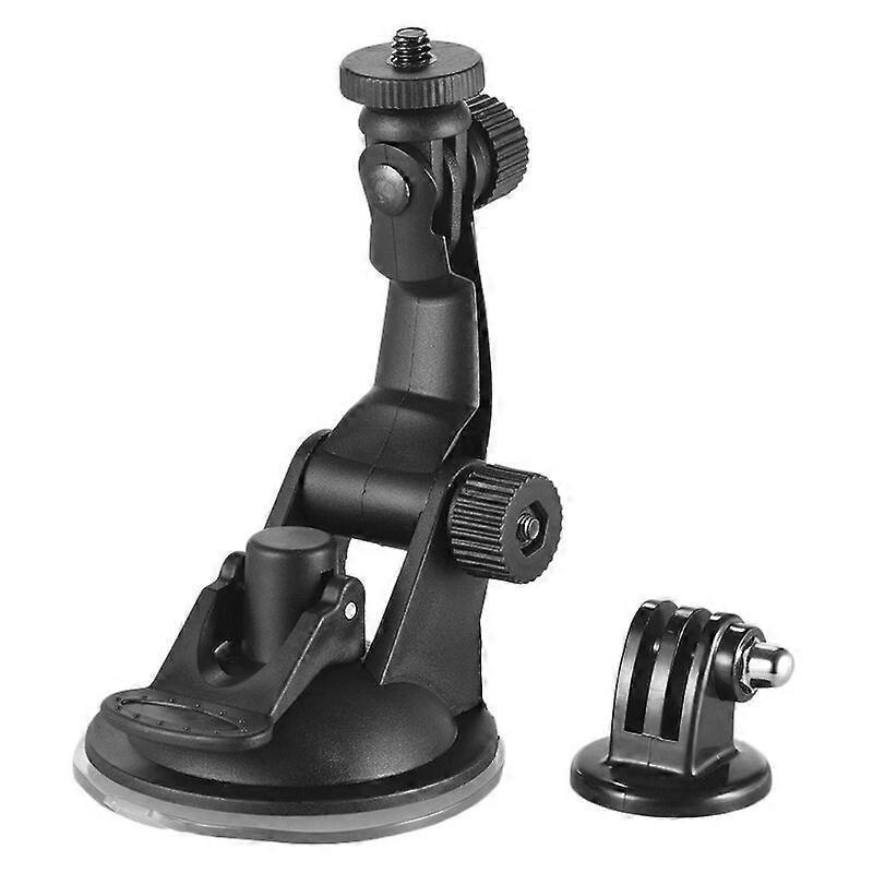 Action Camera Accessories Car Suction Cup Mount + Tripod Adapter for GoPro hero 7/6/5/4 SJCAM/YI, Model: Black - Image 1