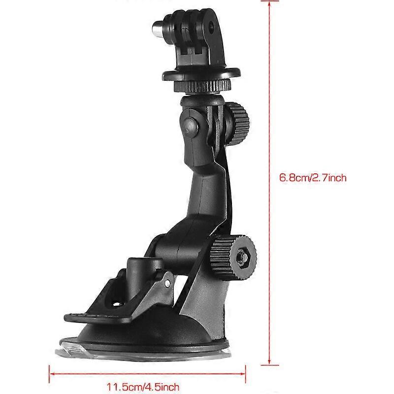 Action Camera Accessories Car Suction Cup Mount + Tripod Adapter for GoPro hero 7/6/5/4 SJCAM/YI, Model: Black - Image 2