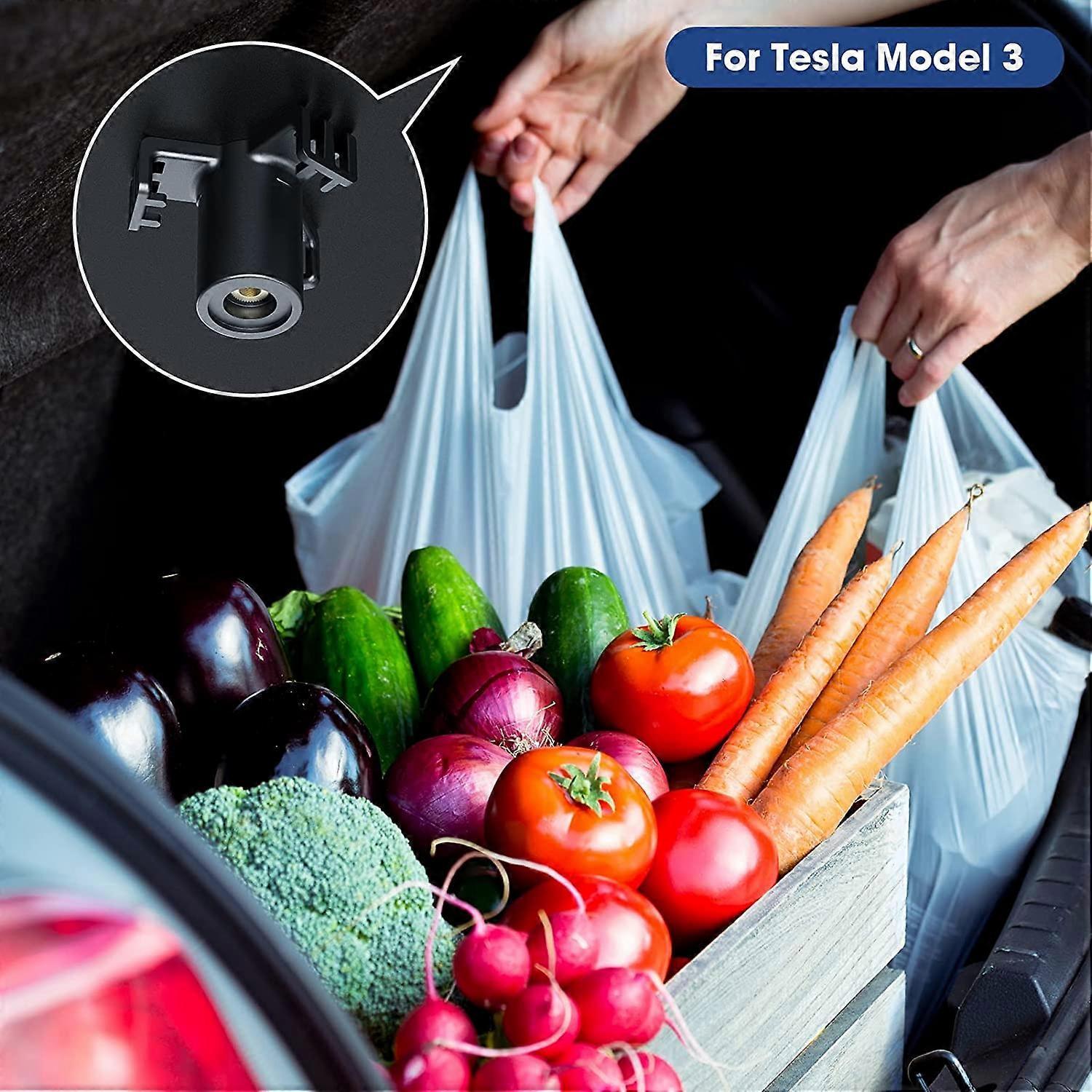 Piece ABS Trunk Hook for Tesla  Car Interior Modification Accessories Durable Trunk Organizer Behind - Grocery Bag Hanging Hooks (Model 3) - Image 4