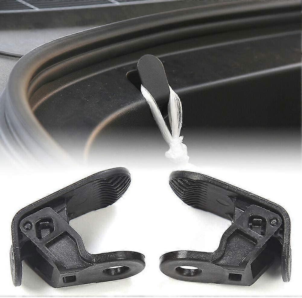 2 Pack Front Trunk Hook For Tesla Model 3 Black Wear-resistant Abs Car - Image 3