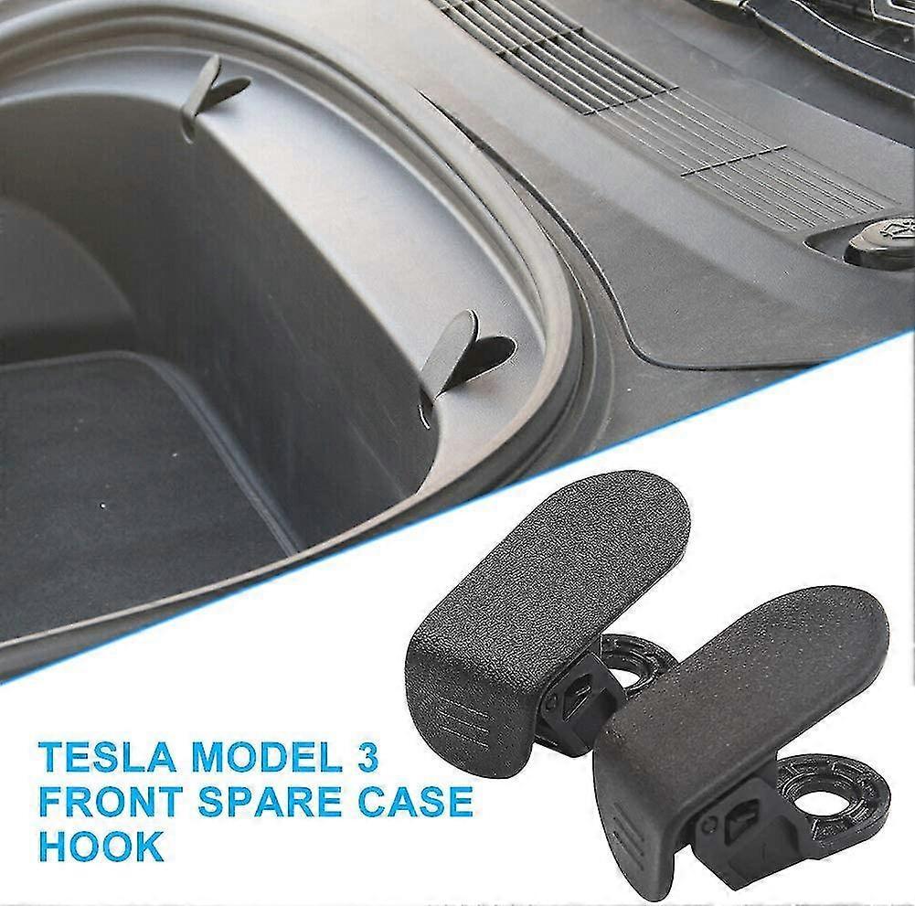 2 Pack Front Trunk Hook For Tesla Model 3 Black Wear-resistant Abs Car - Image 5