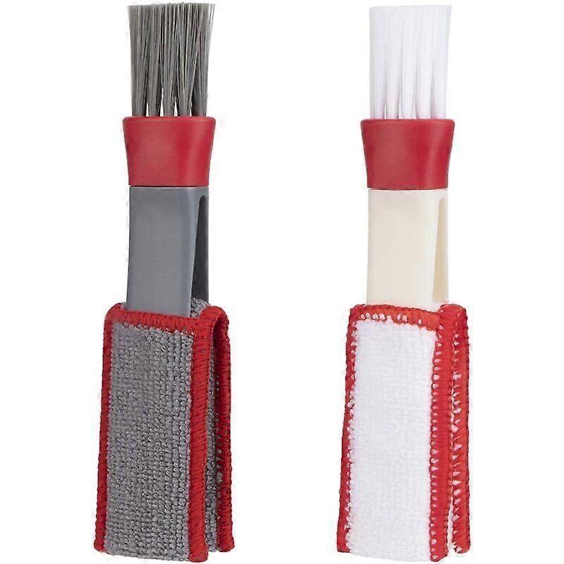 Car Vent Cleaning Brush Microfiber Cleaners for Window Louver Air Conditioner Roller Shutters 2 Pieces - Image 1