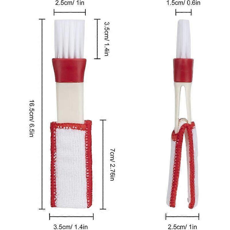 Car Vent Cleaning Brush Microfiber Cleaners for Window Louver Air Conditioner Roller Shutters 2 Pieces - Image 2