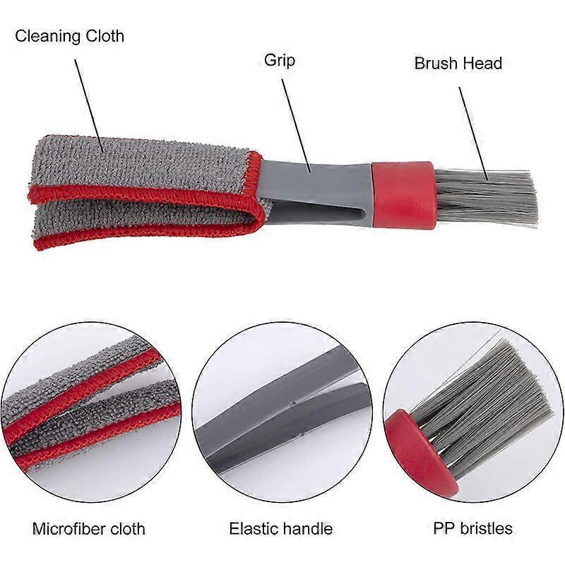 Car Vent Cleaning Brush Microfiber Cleaners for Window Louver Air Conditioner Roller Shutters 2 Pieces - Image 4
