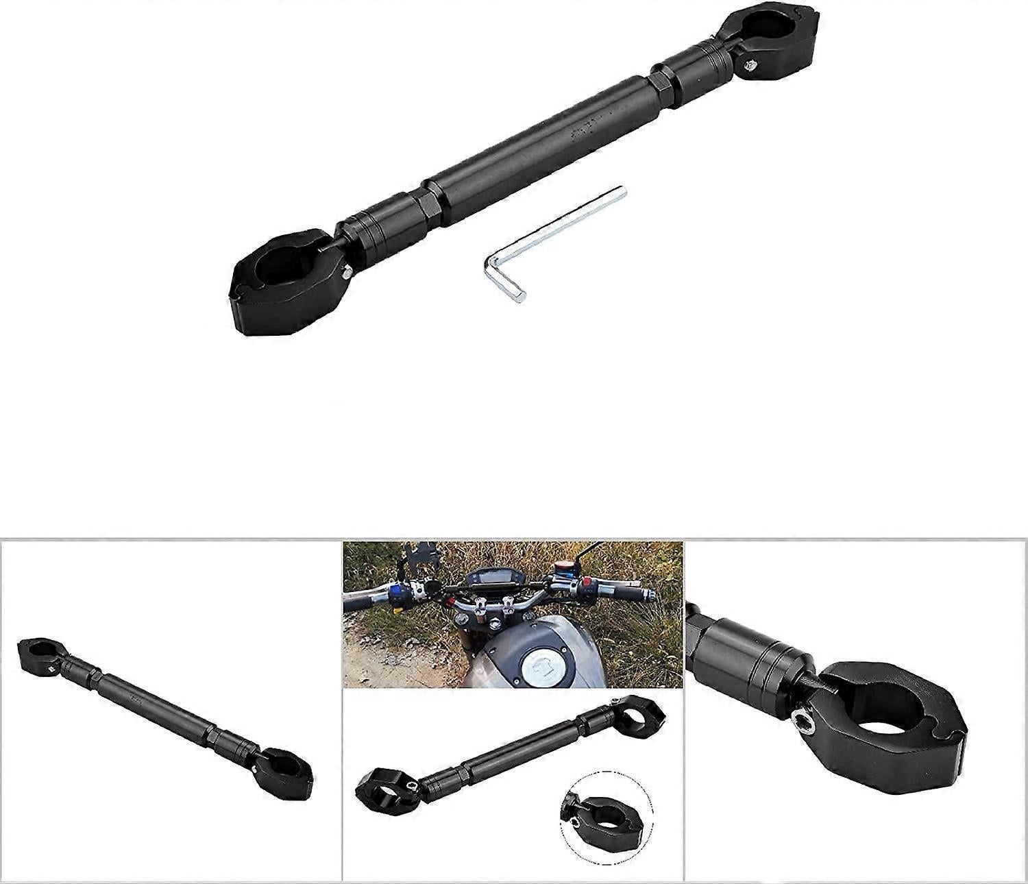 1 Piece Motorcycle Balance Bar Motorcycle Handlebar Big Car Modified Aluminum Alloy Motorcycle Balance Handlebar Cross Bar Motorcycle Accessories (Sil - Image 4
