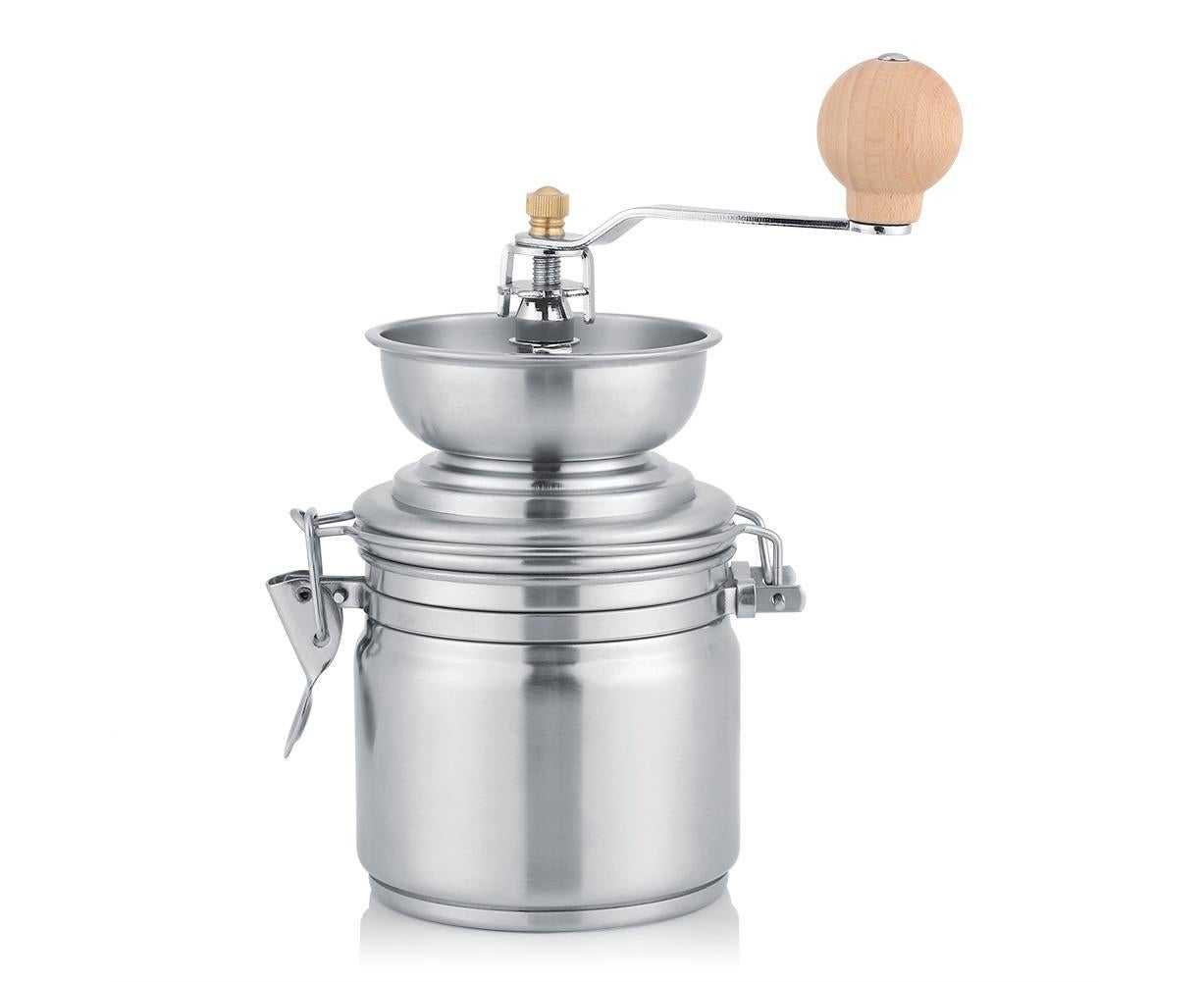 Stainless Steel Manual Coffee Grinder for Spices & Nuts, Hand Tool, Silver - Image 1