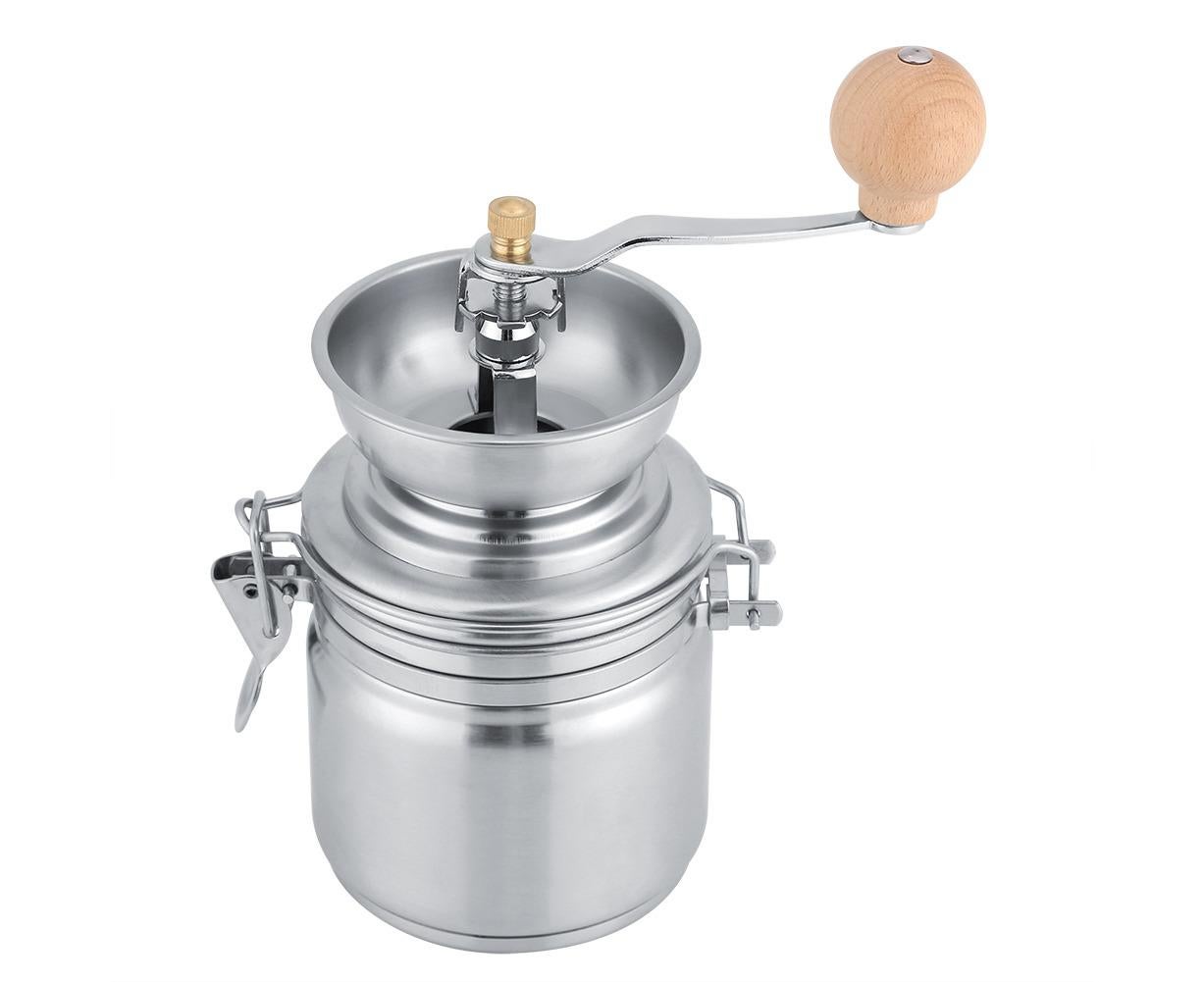 Stainless Steel Manual Coffee Grinder for Spices & Nuts, Hand Tool, Silver - Image 2