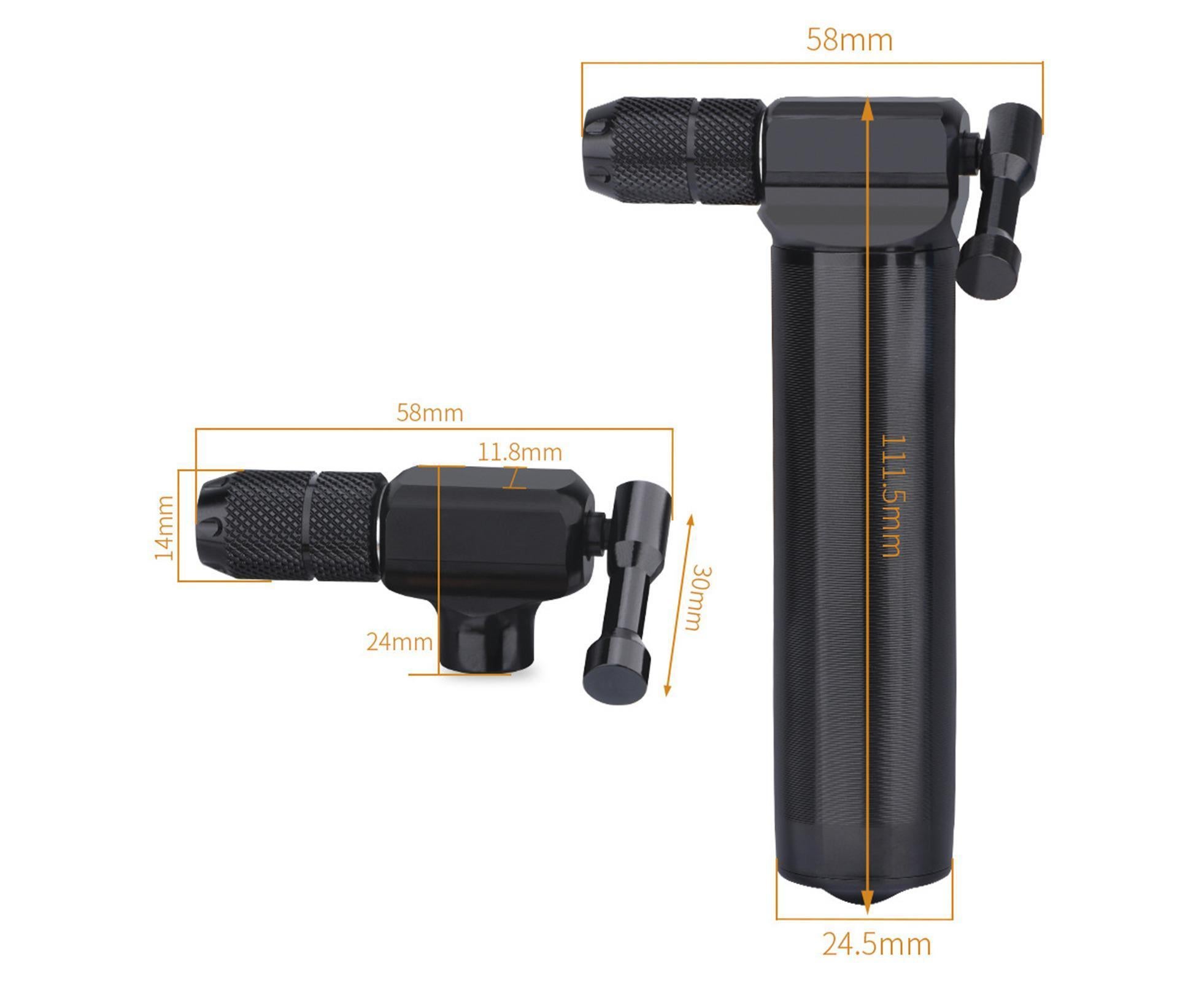 1 Set Mini Pump Nozzle Good Sealing Knob Switch CO2 High Pressure Quick Inflation Rust Resistant Pump Cylinder Nozzle for Bike - Image 2
