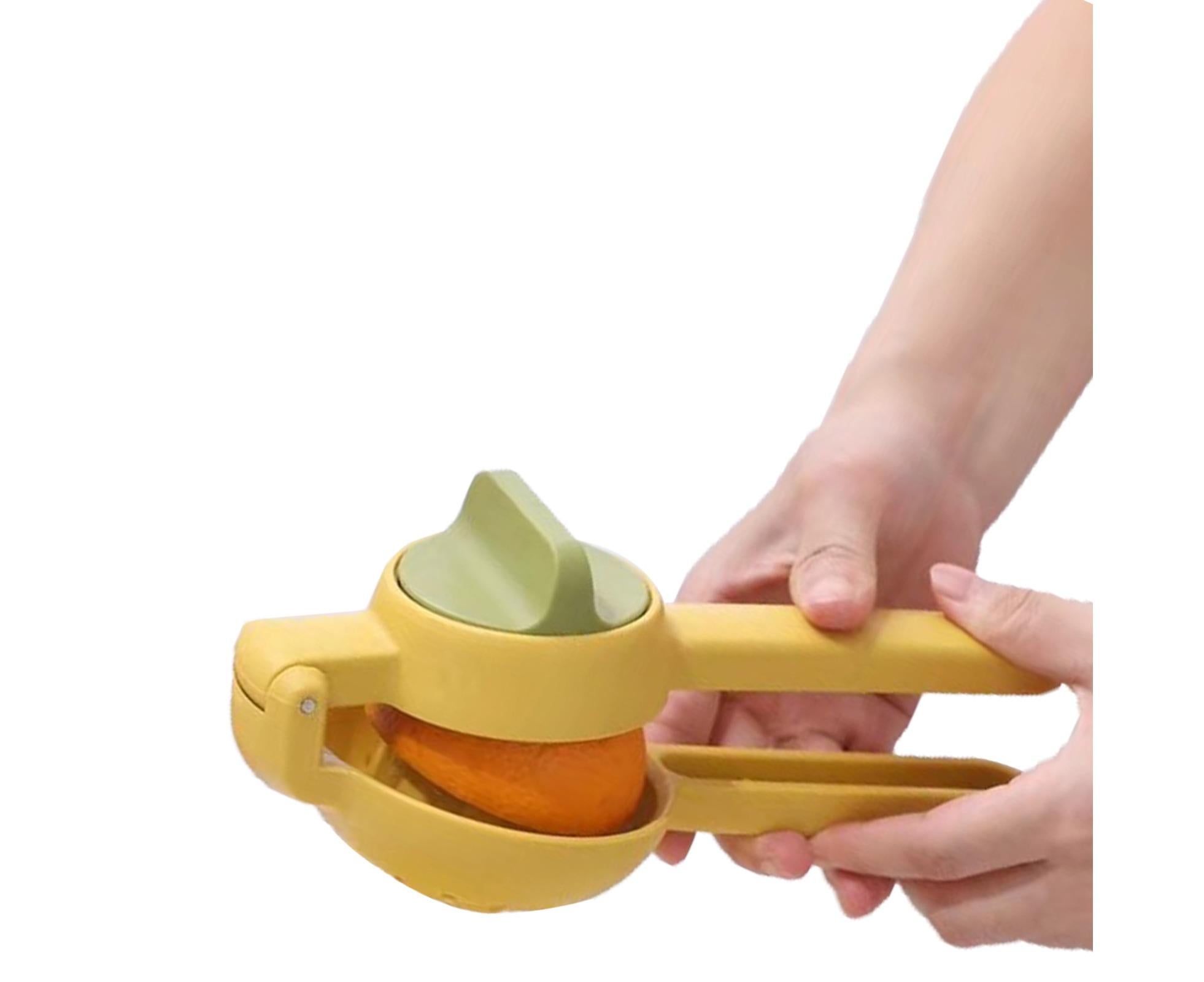 Lemon Squeezer, Multifunctional Plastic Portable Juicer for Fruit, Home Use, Yellow - Image 4