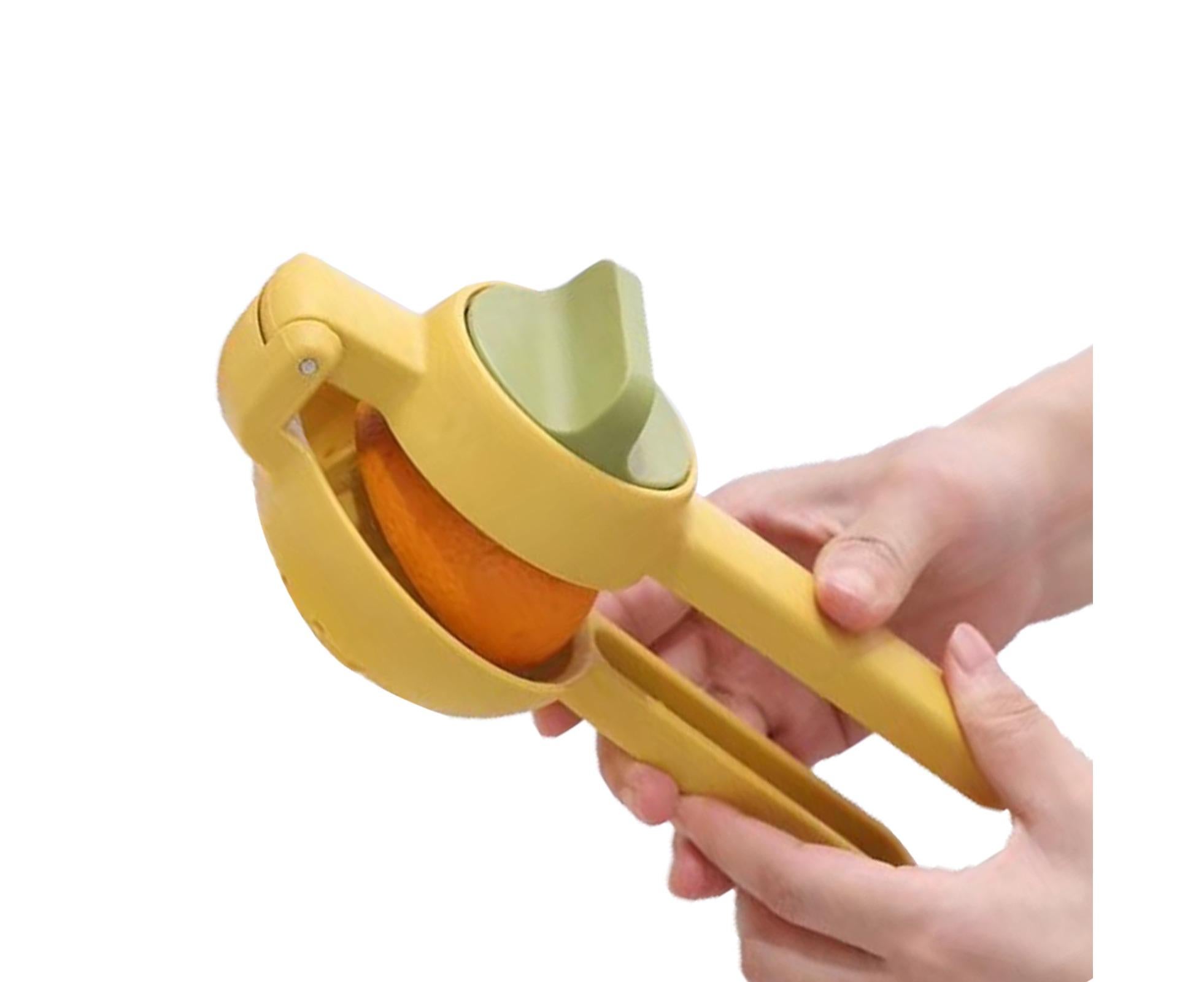 Lemon Squeezer, Multifunctional Plastic Portable Juicer for Fruit, Home Use, Yellow - Image 5