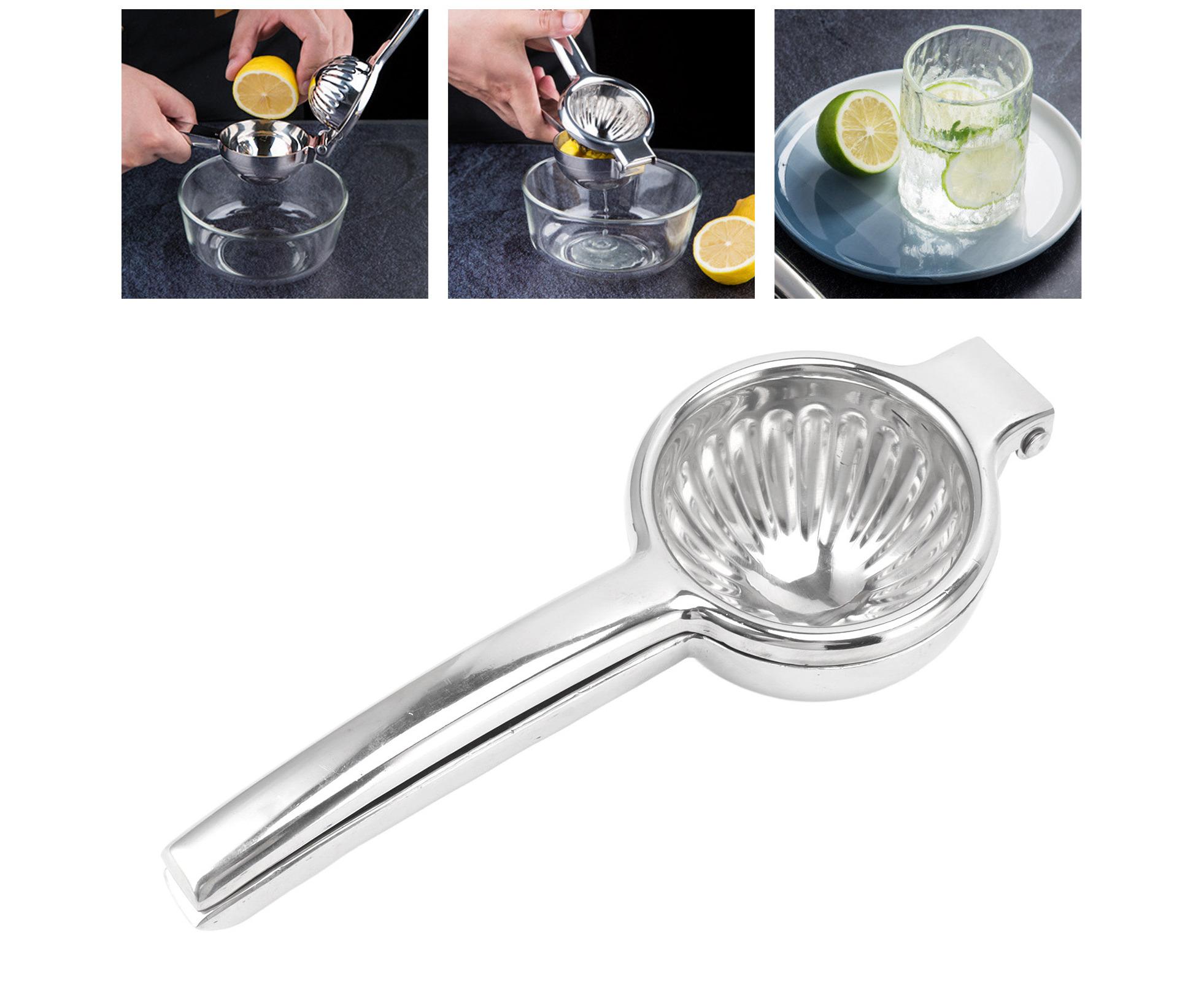 Manual Juicer, Stainless Steel, Small Portable Hand Press Fruit Squeezer for Lemon & Orange - Image 4