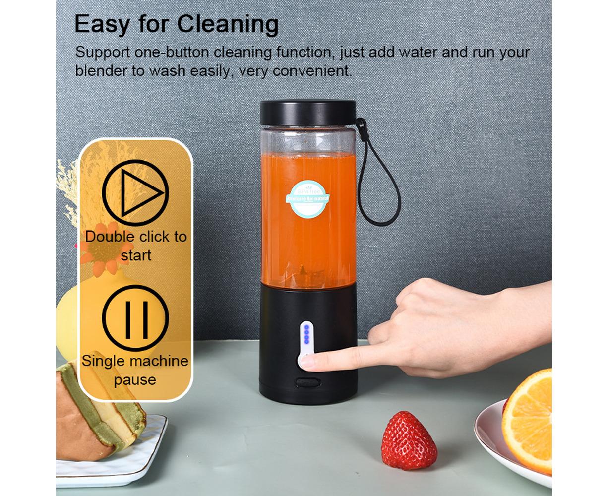 Portable Blender Cup, USB Electric Juicer, Rechargeable 530ml, 6 Blades, for Travel & Sports - Image 5