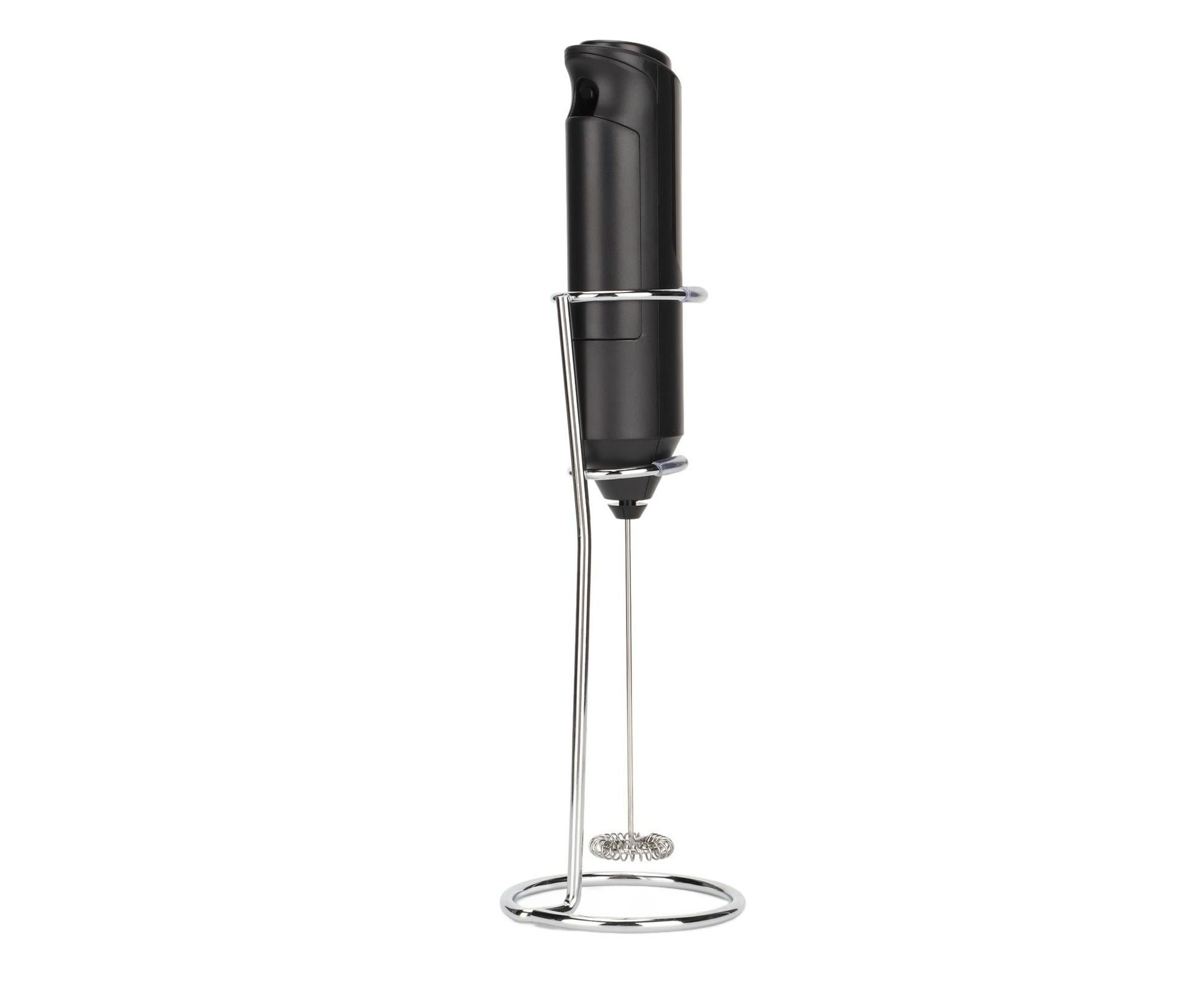 Stainless Steel Handheld Milk Frother, Electric Whisk & Drink Mixer with Bracket for Coffee - Image 1