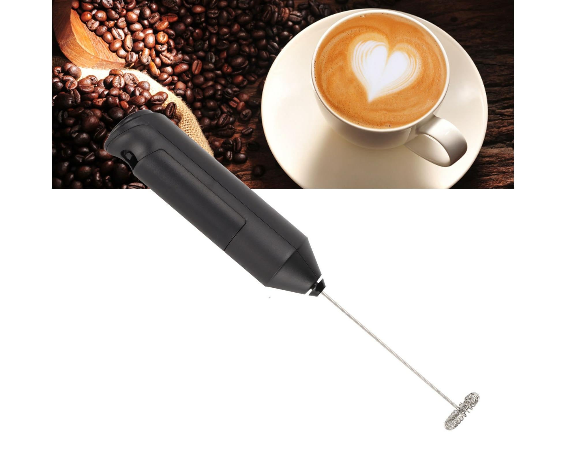 Stainless Steel Handheld Milk Frother, Electric Whisk & Drink Mixer with Bracket for Coffee - Image 5